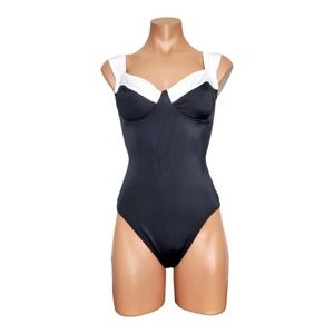 Instant Figure black shapewear one piece swimsuit size 6